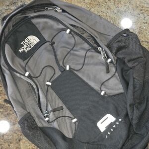 The North Face Jester Gray and Black Backpack